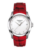 Tissot Couturier White Dial Red Leather Watch For Women - T035.210.16.011.01 Buy Now By Tissot
