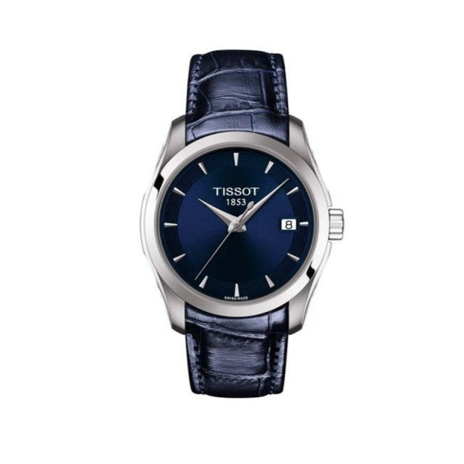 Tissot Couturier Lady Blue Dial Blue Leather Strap Watch for Women - T035.210.16.041.00 Buy Now By Tissot