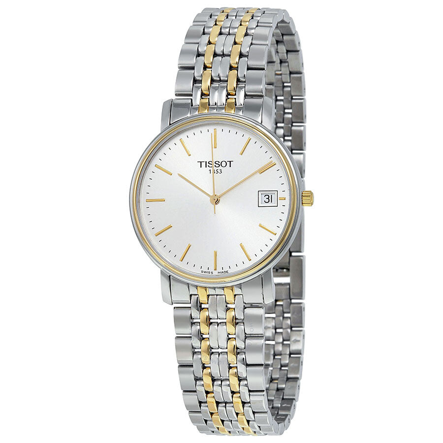 Tissot Desire White Dial Two Tone Mesh Bracelet Two Tone Steel Watch For Men - T52.2.481.31 Buy Now By Tissot