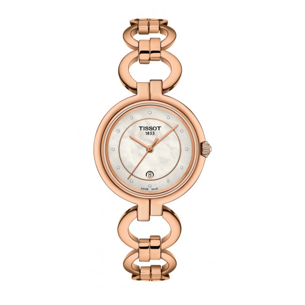 Tissot T Lady Flamingo Mother of Pearl Dial Rose Gold Steel Strap Watch for Women - T094.210.33.116.01 Buy Now By Tissot