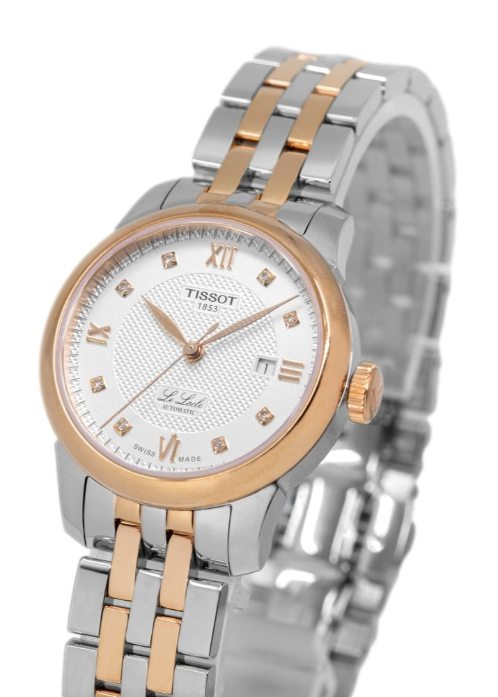 Tissot Le Locle Lady Automatic Diamonds Silver Dial Two Tone Steel Strap Watch For Women - T006.207.22.036.00 Buy Now By Tissot