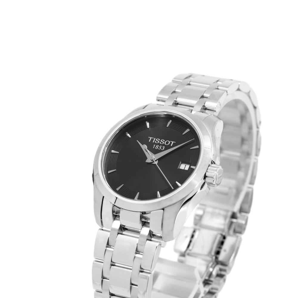 Tissot T Trend Couturier Lady Black Dial Silver Steel Strap Watch For Women - T035.210.11.051.00 Buy Now By Tissot