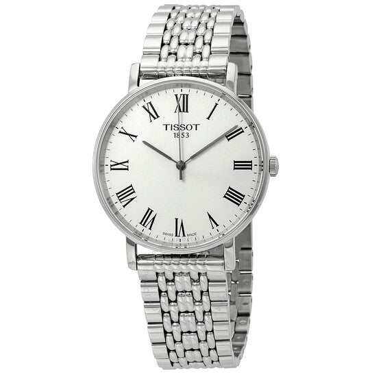 Tissot T Classic Everytime White Dial Silver Mesh Bracelet Watch For Men - T109.410.11.033.00 Buy Now By Tissot
