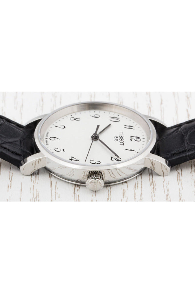 Tissot T Classic Desire White Dial Black Leather Strap Watch For Men - T52.1.421.12 Buy Now By Tissot