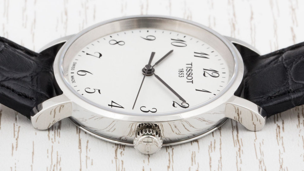 Tissot T Classic Desire White Dial Black Leather Strap Watch For Men - T52.1.421.12 Buy Now By Tissot