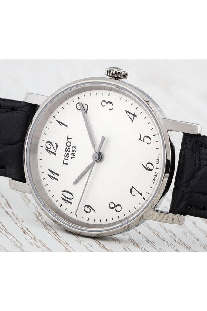Tissot T Classic Desire White Dial Black Leather Strap Watch For Men - T52.1.421.12 Buy Now By Tissot