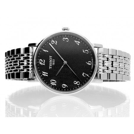 Tissot T Classic Everytime Quartz Black Dial Silver Steel Strap Watch for Men - T109.410.11.072.00 Buy Now By Tissot