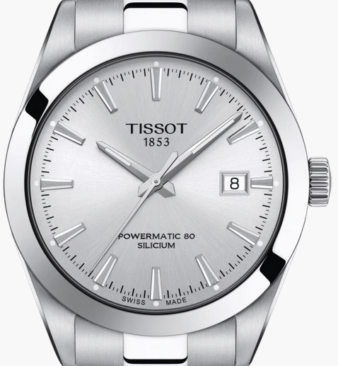 Tissot Gentleman Powermatic 80 Silicium Silver Dial Silver Steel Strap Watch For Men - T127.407.11.031.00 Buy Now By Tissot