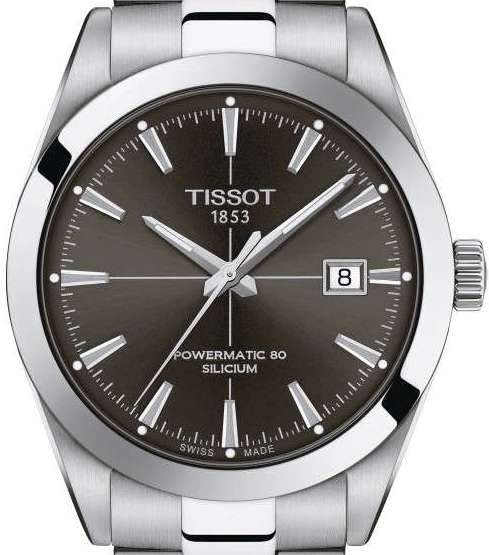 Tissot Gentleman Powermatic 80 Silicium Black Dial Silver Steel Strap Watch For Men - T127.407.11.061.01 Buy Now By Tissot