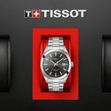 Tissot Gentleman Powermatic 80 Silicium Black Dial Silver Steel Strap Watch For Men - T127.407.11.061.01 Buy Now By Tissot