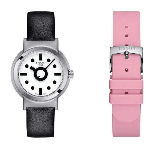 Tissot Heritage Memphis Lady White Dial Black Rubber Strap Watch For Women - T120.210.17.011.00 Buy Now By Tissot