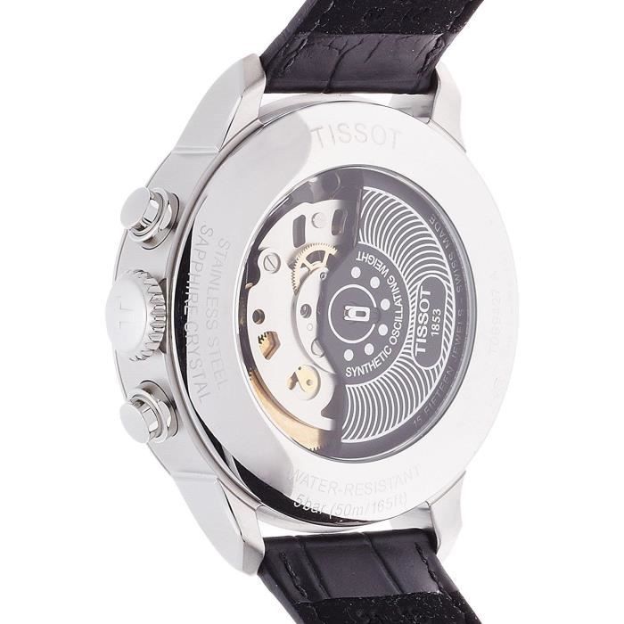 Tissot T Classic Chemin Des Tourelles Chronograph Black Dial Black Leather Strap Watch For Men - T099.427.16.058.00 Buy Now By Tissot