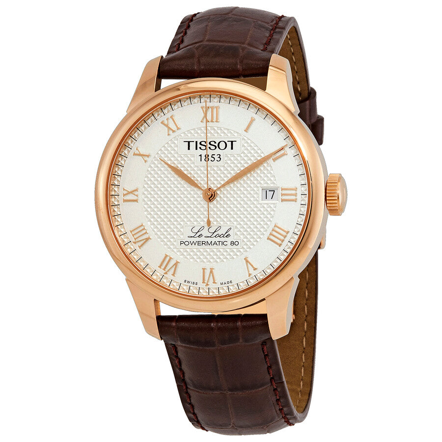 Tissot Le Locle Powermatic 80 Silver Dial Brown Leather Strap Watch For Men - T006.407.36.033.00 Buy Now By Tissot