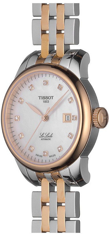 Tissot Le Locle Automatic Diamonds Mother of Pearl White Dial Two Tone Steel Strap Watch For Women - T006.207.22.116.00 Buy Now By Tissot