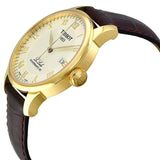 Tissot Le Locle Powermatic 80 Gold Dial Brown Leather Strap Watch For Men - T006.407.36.263.00 Buy Now By Tissot