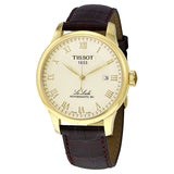 Tissot Le Locle Powermatic 80 Gold Dial Brown Leather Strap Watch For Men - T006.407.36.263.00 Buy Now By Tissot