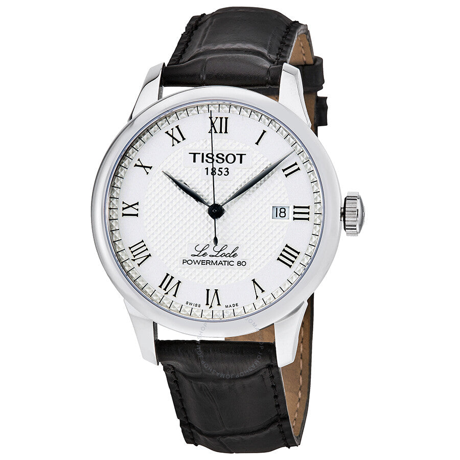 Tissot Le Locle Powermatic 80 Silver Dial Black Leather Strap Watch For Men - T006.407.16.033.00 Buy Now By Tissot
