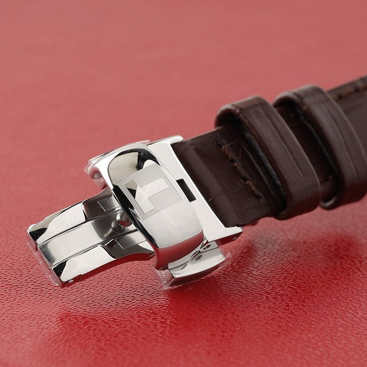 Tissot T Classic Le Locle Automatic Silver Dial Brown Leather Strap Watch For Women - T006.207.16.038.00 Buy Now By Tissot