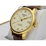 Tissot Le Locle Automatic Gold Dial Brown Leather Strap Watch For Men - T41.5.413.73 Buy Now By Tissot