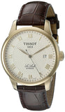 Tissot T Classic Le Locle Automatic Gold Dial Maroon Leather Strap Watch For Men - T41.5.413.73 Buy Now By Tissot