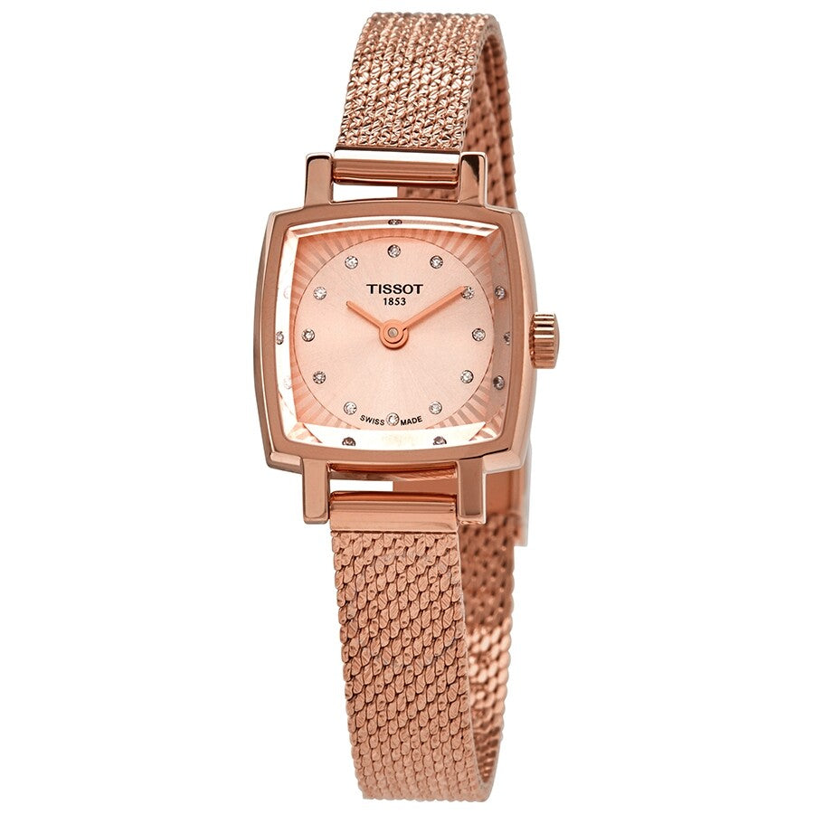 Tissot Lovely Square Lady Quartz Rose Gold Dial Rose Gold Mesh Bracelet Watch For Women - T058.109.33.456.00 Buy Now By Tissot