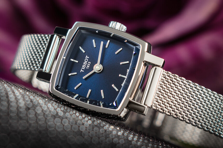 Tissot Lovely Square Blue Dial Silver Mesh Bracelet Watch For Women - T058.109.11.041.00 Buy Now By Tissot