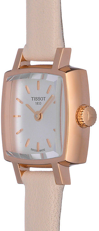 Tissot T Lady Lovely Square White Dial Pink Leather Strap Watch For Women - T058.109.36.031.00 Buy Now By Tissot
