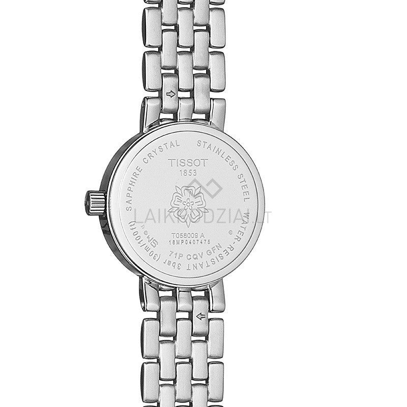 Tissot T Lady Lovely Black Dial Silver Steel Strap Watch For Women - T058.009.11.051.00 Buy Now By Tissot