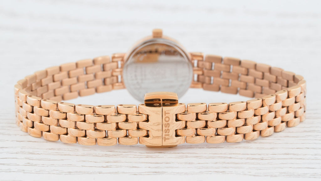 Tissot T Lady Lovely Silver Dial Rose Gold Steel Strap Watch For Women - T058.009.33.031.01 Buy Now By Tissot