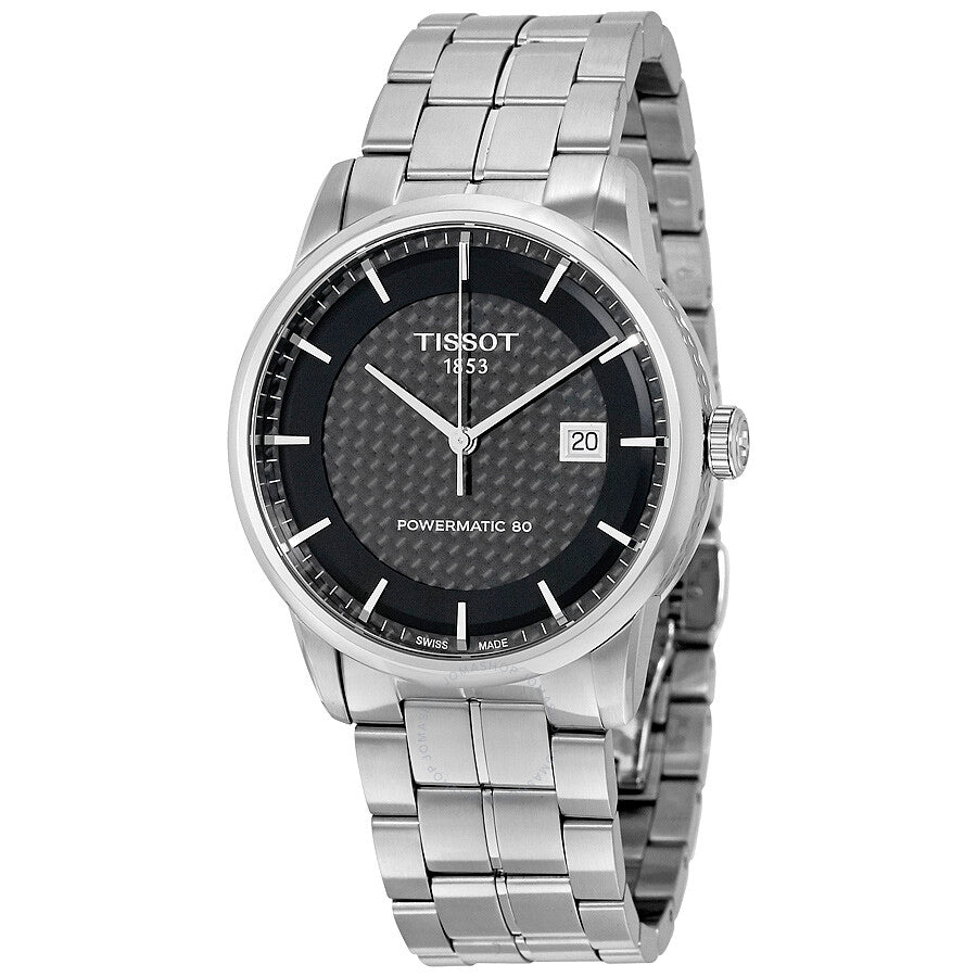 Tissot Luxury Powermatic 80 Black Dial Silver Steel Strap Watch for Men - T086.407.11.201.02 Buy Now By Tissot
