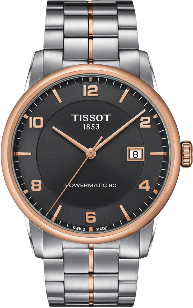 Tissot T Classic Luxury Powermatic 80 Black Dial Silver Steel Strap Watch For Men - T086.407.22.067.00 Buy Now By Tissot