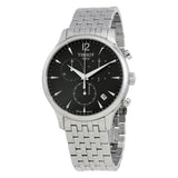 Tissot T Classic Tradition Chronograph Black Dial Silver Steel Strap Watch For Men - T063.617.11.067.00 Buy Now By Tissot