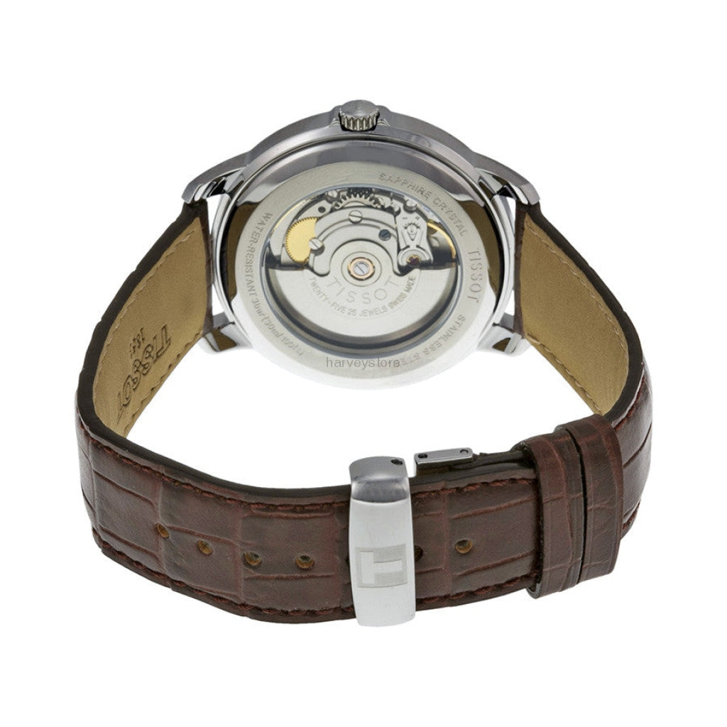 Tissot Automatics III Steel White Dial Brown Leather Strap Watch For Men - T065.430.16.031.00 Buy Now By Tissot