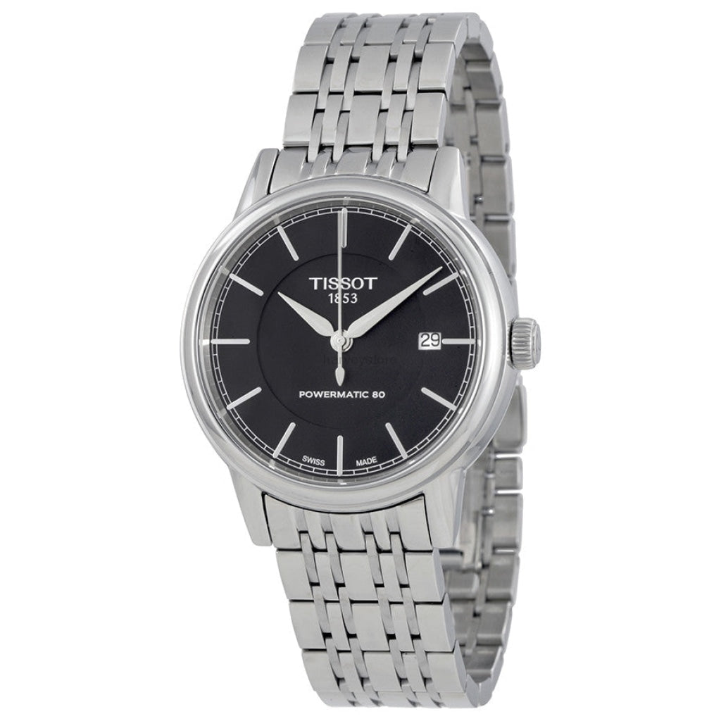 Tissot Classic Carson Powermatic 80 Black Dial Silver Steel Strap Watch For Men - T085.407.11.051.00 Buy Now By Tissot