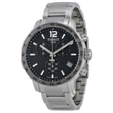 Tissot Quickster Chronograph Black Dial Silver Steel Strap Watch For Men - T095.417.11.067.00 Buy Now By Tissot