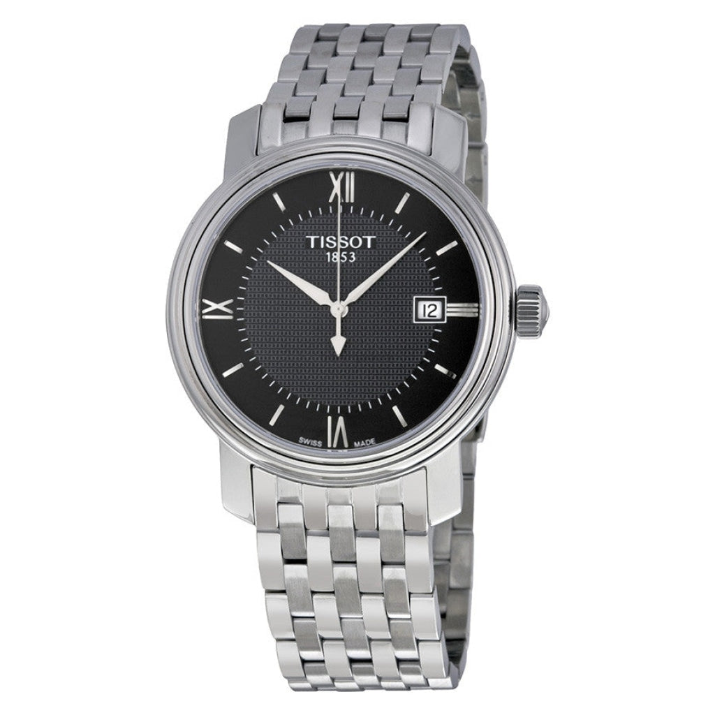 Tissot T Classic Bridgeport Black Dial Silver Steel Strap Watch For Men - T097.410.11.058.00 Buy Now By Tissot