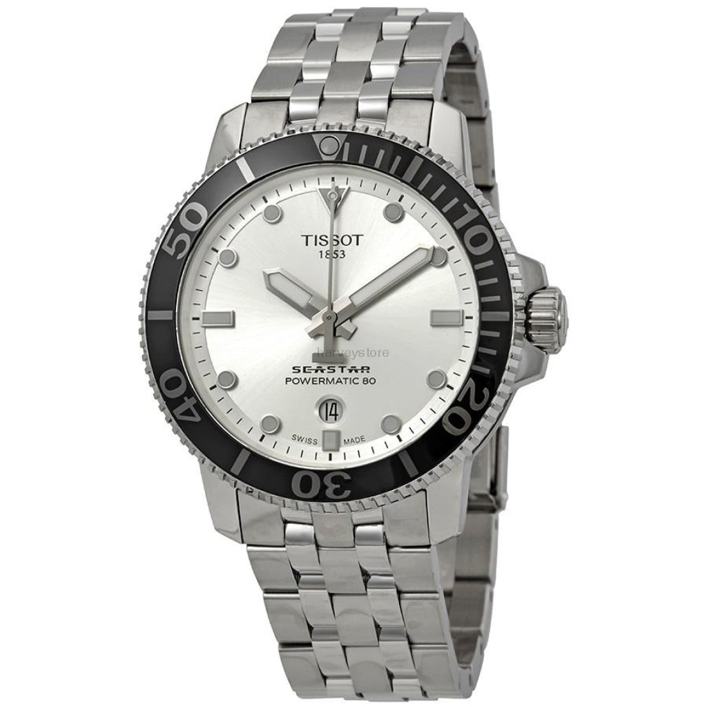 Tissot Seastar 1000 Powermatic 80 Silver Dial Silver Steel Strap Watch For Men - T120.407.11.031.00 Buy Now By Tissot