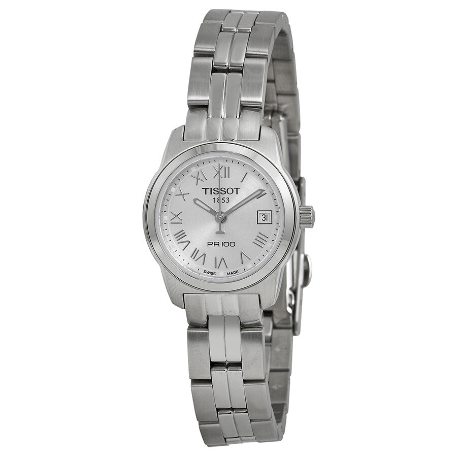 Tissot T Classic PR100 Silver Dial Silver Steel Strap Watch For Women - T049.210.11.033.00 Buy Now By Tissot