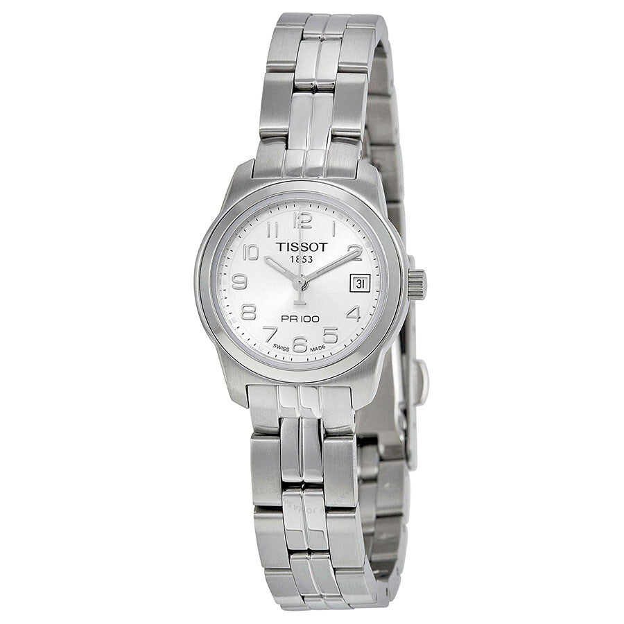 Tissot T Classic PR100 Silver Dial Silver Steel Strap Watch For Women - T049.210.11.032.00 Buy Now By Tissot