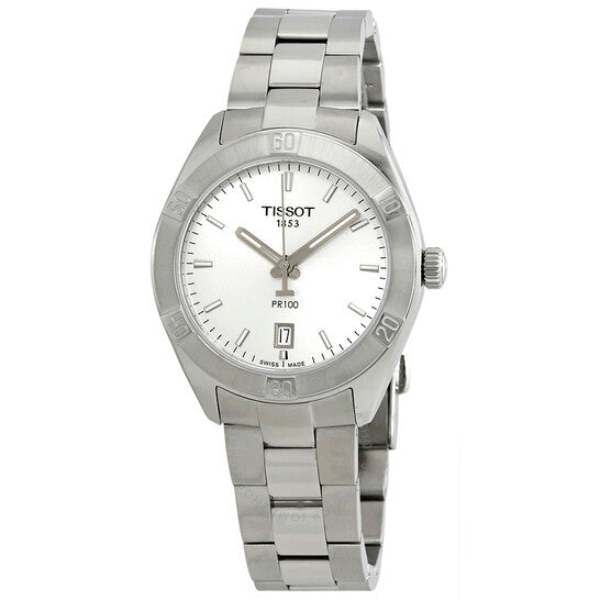 Tissot PR 100 Sport Chic Silver Dial Silver Steel Strap Watch for Women - T101.910.11.031.00 Buy Now By Tissot