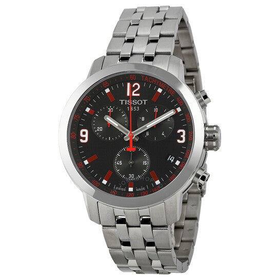 Tissot PRC 200 Asian Games Special Edition Black Dial Silver Steel Strap Watch For Men - T055.417.11.057.01 Buy Now By Tissot