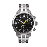 Tissot PRC 200 Chronograph Black Dial Silver Steel Strap Watch For Men - T055.417.11.057.00 Buy Now By Tissot
