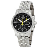 Tissot T Sport PRC200 Chronograph Black Dial Silver Steel Strap Watch for Men - T17.1.586.52 Buy Now By Tissot