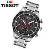 Tissot T Sport PRS 516 Chronograph Black Dial Silver Steel Strap Watch For Men - T100.417.11.051.01 Buy Now By Tissot
