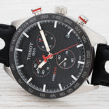 Tissot PRS 516 Chronograph Black Dial Black Leather Strap Watch For Men - T100.417.16.051.00 Buy Now By Tissot