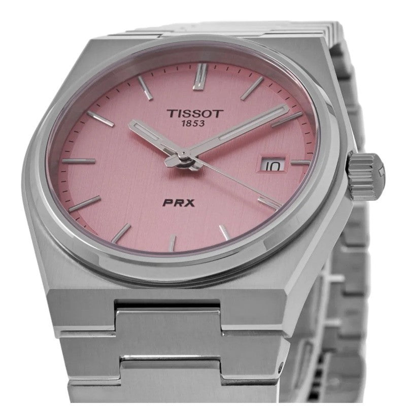 Tissot PRX Quartz Pink Dial Silver Steel Strap Watch for Women - T137.210.11.331.00 Buy Now By Tissot