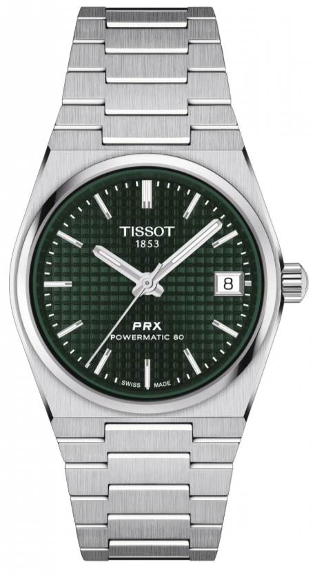 Tissot PRX Powermatic 80 Green Dial Silver Steel Strap Watch for Men - T137.207.11.091.00 Buy Now By Tissot