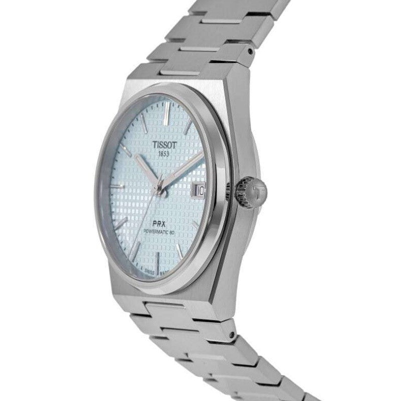 Tissot PRX Powermatic 80 Ice Blue Dial Silver Steel Strap Watch for Men - T137.207.11.351.00 Buy Now By Tissot