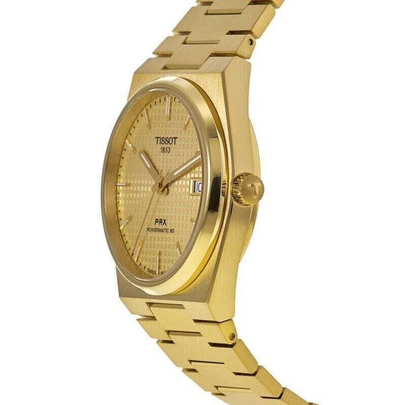 Tissot PRX Powermatic 80 Gold Dial Gold Steel Strap Watch for Men - T137.407.33.021.00 Buy Now By Tissot
