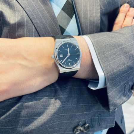 Tissot PRX Blue Dial Black Rubber Strap Watch For Men - T137.410.17.041.00 Buy Now By Tissot